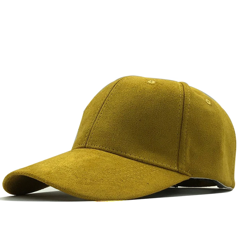 Unisex Soft Suede Baseball Cap Casual Solid color Sports Hat Bone Snapback - £11.12 GBP