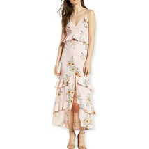 NWOT Lush Dusty Pink Floral Print Tie Back Maxi Dress Size M - £18.38 GBP