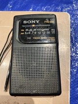Sony ICF-S10 Pocket AM/FM Radio (Black) Tested & Working, Antenna Fully Extends - £13.42 GBP