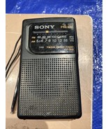 Sony ICF-S10 Pocket AM/FM Radio (Black) Tested &amp; Working, Antenna Fully ... - £13.33 GBP