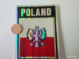 Small 3X4&quot; Decal Sticker Reflective Foil POLAND POLISH FALCON - $5.86