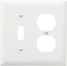 Pass &amp; Seymour SP18WU 2 Gang 1 Toggle Opening and 1 Duplex Outlet Openin... - $16.09