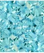 25 Pcs 4MM Aquamarine Swarovski Crystals 5301 Bicone - $28.34 MXN