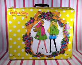 Vintage 1969 Barbie and Stacey Sleep &#39;n Keep Case by Mattel Doll Travel Suitcase - £38.57 GBP