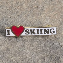 I Love Skiing Heart Skinny Sport Travel Funny Skier Souvenir Vintage Lap... - £6.40 GBP