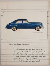 1946 Print Ad Packard Super Touring Sedan Blue 4-Door Car White Sidewalls - £16.33 GBP