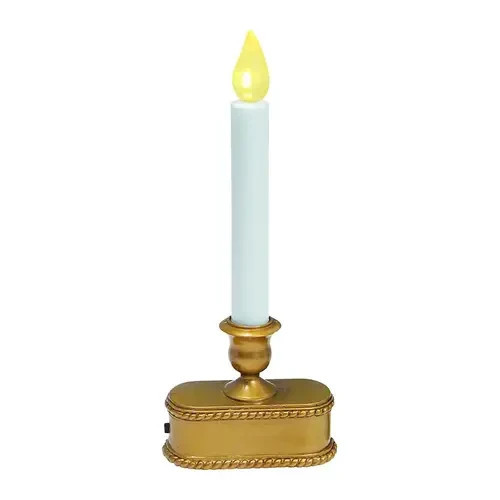 Christmas LED Candle 9" Auto-Sensor 350Hr Brushed Gold Celebrations 1533-71 6-PK Item image 2