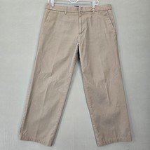 Gap Khakis Men Pants Size 36 Gray Shadow Tailored Straight Fit Classic Chino Zip - £8.78 GBP