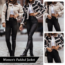 Women Winter Warm Suede Plush Lapel Short Jacket Coat Long Sleeve Slim F... - £21.00 GBP