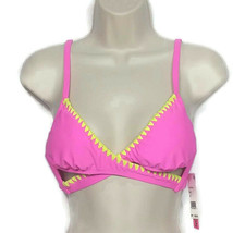 NWT Bikini Nation Womens Cross Cut Out Bikini Swim Top Medium Padded Pink - £15.57 GBP