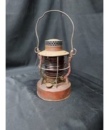 Old Dietz 8 Day Lantern Lamp Red Glass Globe Antique Kerosene Railroad R... - $89.99