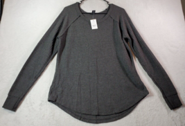 rue21 T Shirt Top Womens Size XL Gray Knit Polyester Long Sleeve Round Neck - £14.45 GBP