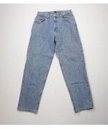 Vintage 90s Tommy Hilfiger Mens 32x32 Distressed Spell Out Baggy Fit Den... - €51,12 EUR