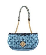 MOSCHINO COUTURE Quilted Leather Shoulder Gold Chain Bag Aqua Teal- NEW- $1985 - $970.20