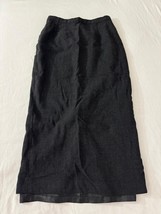 Sassco RN#50610 Women’s 4P Wool Back Zipper Pleated Front Pencil Black Skirt image 10