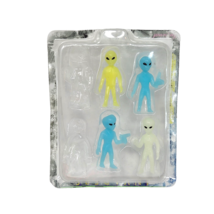VINTAGE 1997 IMPERIAL GLOW IN THE DARK ALIEN INVADERS MINI ACTION FIGURES - $13.30