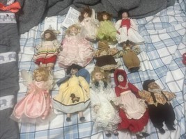 Lot Of Vintage Porcelain Rare Dolls Little Red Riding Hood Snow White - $98.99