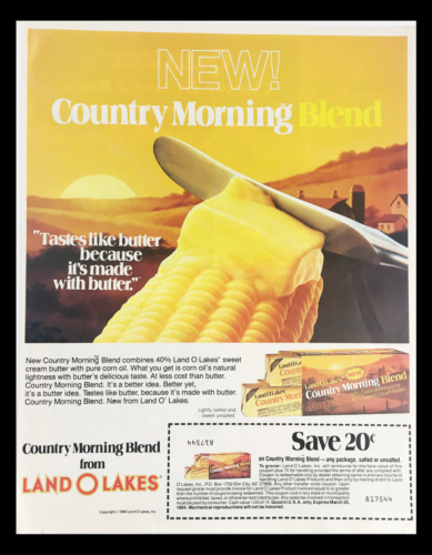 Primary image for 1984 Land O' Lakes Sweet Cream Butter Circular Coupon Advertisement