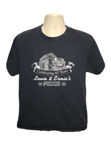 Louie &amp; Ernies Pizza Celebrating 60 Years Womens Large Black TShirt - $19.80