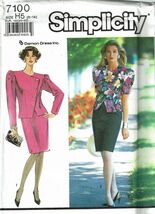 Simplicity Sewing Pattern 7100 Suit Dress Misses Size 6-14 - $7.30