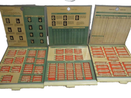 1950&#39;s Trubyte New Hue 3 Tray Case Dentist Teeth Mold Sample Guides - £395.47 GBP