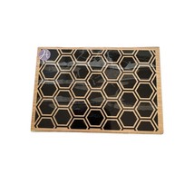 Hampton Art Rubber Stamp Hexagon Honeycomb Pattern Large Background Card Making - £7.46 GBP