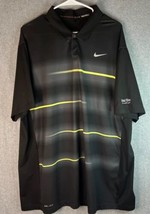Nike Tiger Woods Collection Polo Golf Shirt Dri Fit Black Mens Size XXL - £29.22 GBP