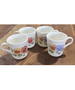 4 Vintage Corelle Summer Blush Pansy Coffee Mug Tea Cups - $20.51 CAD