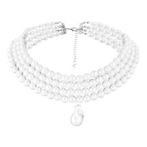 1PC Beauty Statement Accessories For Women Collar Multi Strand Imitation Pearl C - £10.09 GBP