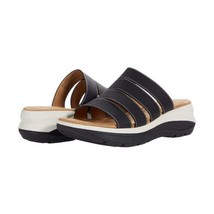 White Mountain Footbeds Women Wedge Slide Sandals Fascinate Size US 6 Brown - £14.26 GBP