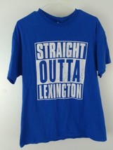 Straight Outta Lexington Mens T Shirt Large Blue Crew Neck Kentucky Wildcats - £13.44 GBP