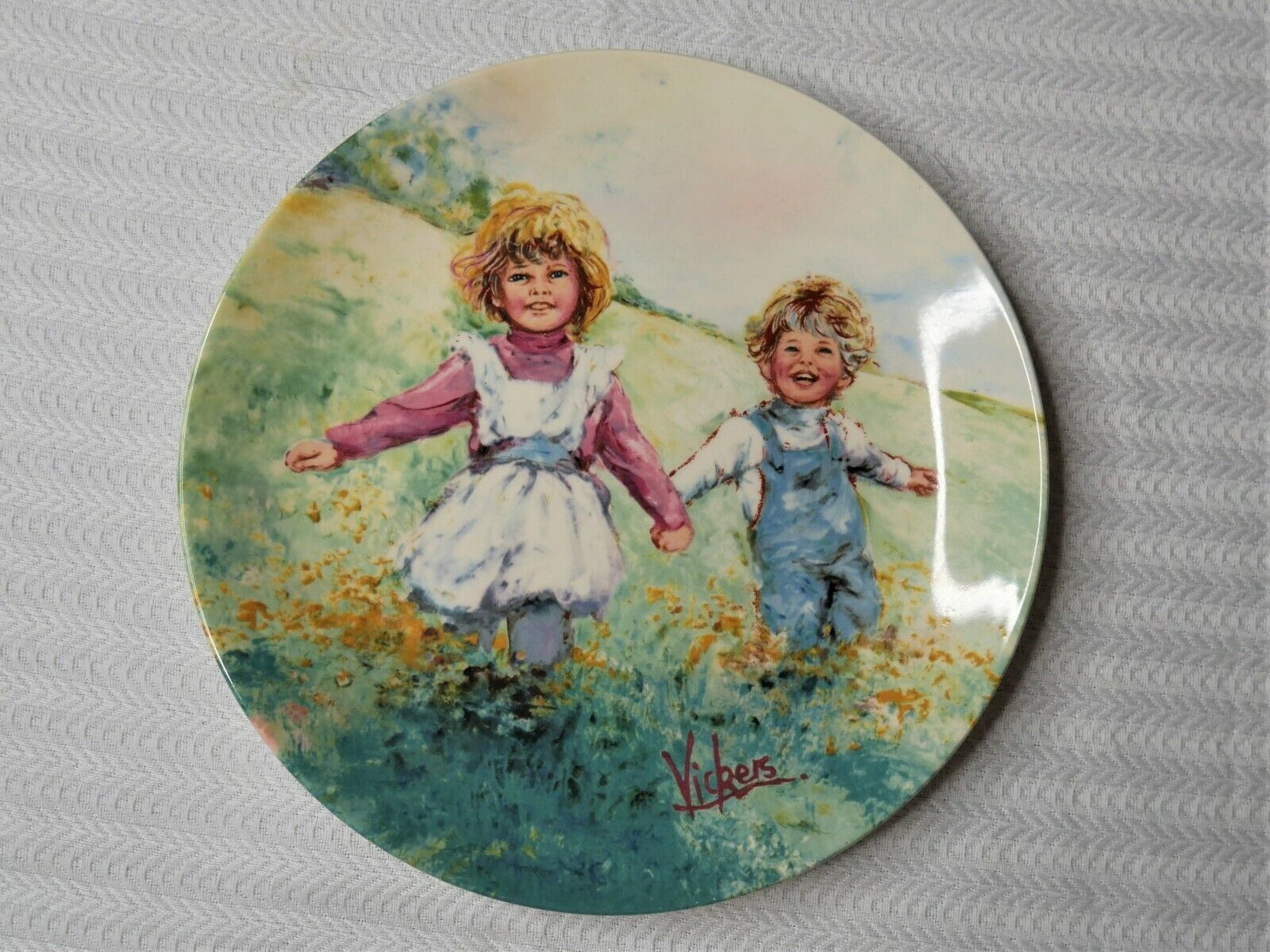 Playtime Mary Vickers 8 inch Plate Wedgwood Queens Ware Limited Edition #2637H - $29.99