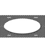 Black and White Chevron Pattern Novelty 6&quot; x 12&quot; Metal License Plate Sign - £4.64 GBP