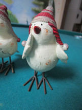Ceramic Realistic Winter Dressed Chicks Birds 4&quot; [*Sntabx 2] - £59.35 GBP