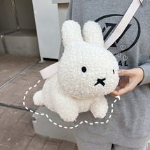 Cute Rabbit Plush Bag Shoulder Bag Cartoon Bunny Doll Messenger Bag Kawa... - $85.01