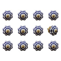 1.5&quot; X 1.5&quot; X 1.5&quot; White Blue And Copper  Knobs 12 Pack - £55.17 GBP