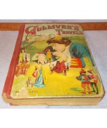Gulliver&#39;s Travels Ca 1900 H.C Illustrated Antique Book Dean Swift Edwin... - £31.28 GBP