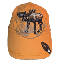 Moose Hat Cap Adjustable Kids Unisex Orange Baseball Style Hat Cap Kid Tees - $10.23