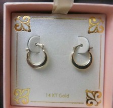 Children&#39;s small round 14 gold hoop earrings NIB - $120.00