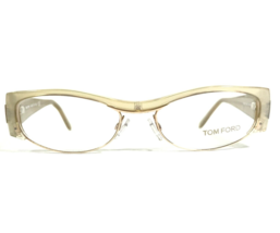 Tom Ford Eyeglasses Frames TF5076 467 Clear Gold Rectangular Full Rim 51... - £51.31 GBP