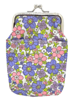 Eclipse Pink &amp; Purple Flowered Designed Vinyl 100s Cigarette Pack Case - $8.90