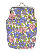 Eclipse Pink &amp; Purple Flowered Designed Vinyl 100s Cigarette Pack Case - $8.90