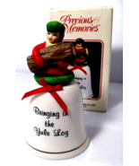 Precious Memories Handcrafted Porcelain Holiday Bell Bringing in the Yul... - $10.76