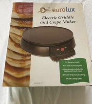 Eurolux 12&quot; Electric Griddle &amp; Crepe Maker El-1100 - £22.03 GBP