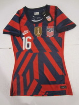 Rose Lavelle #16 USA USWNT Stadium Blue Red Away Womens Soccer Jersey 2021-2022 - $80.00