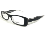 Miu Eyeglasses Frames VMU 12D 5BM-1O1 Black Clear Rectangular 48-16-135 - $120.95