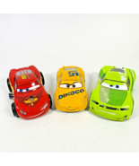 Disney Pixar Cars Lot of 3 Chase Racelott Dinoco Cruz Ramirez McQueen 1:... - $14.75
