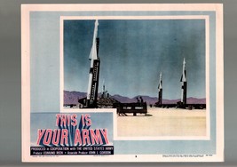 This Is Your ARMY-LOBBY CARD-FN-DOCUMENTARY-1954-MISSILES Fn - £19.92 GBP