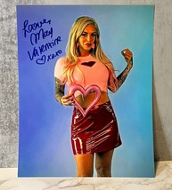 May Valentine Sexy Red Mini Skirt Autograph 8x10 WWE NWA ROH WCW Playboy... - £15.49 GBP
