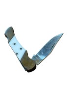 Vintage Folding Pocket Knife 4-Inch Closed Brass &amp; White Handle Sharp Blade - $449.63 MXN